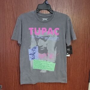 Tupac Gray Graphic T-Shirt Unisex NEW